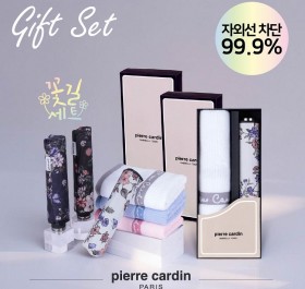 3단슬림 꽃과나비 암막 우양산+웰빙130g 타올 세트